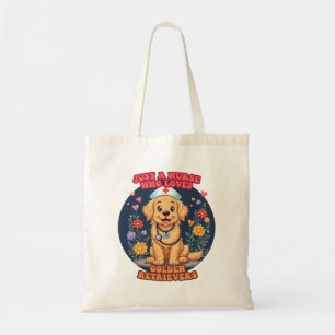 Golden Retriever Nurse Tote Bag