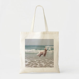 Golden Retriever Ocean In Motion Tote Bag
