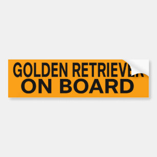 Golden Retriever on Board Custom Bumper Stickers