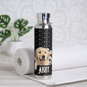 Golden Retriever On Stars Water Bottle