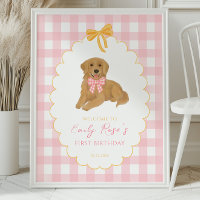 Golden Retriever One Golden Year Birthday Welcome