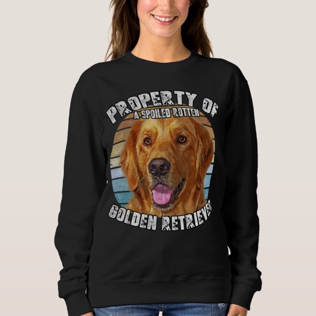 Golden Retriever Owner   Retro Property Of Sweatshirt (Front)