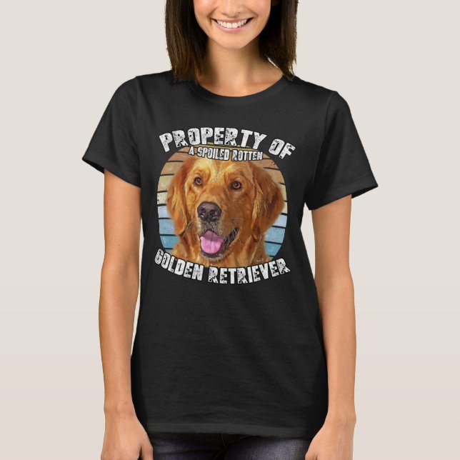 Golden Retriever Owner   Retro Property Of T-Shirt (Front)
