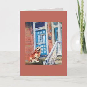 Golden Retriever Painting Card