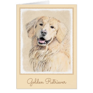 Golden Retriever Painting - Cute Original Dog Art