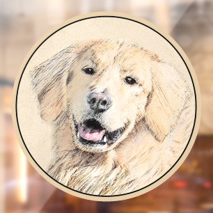Golden Retriever Painting - Cute Original Dog Art