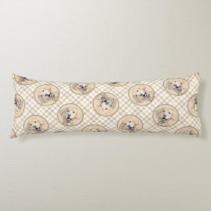 Golden Retriever Painting Cute Original Dog Art Body Cushion