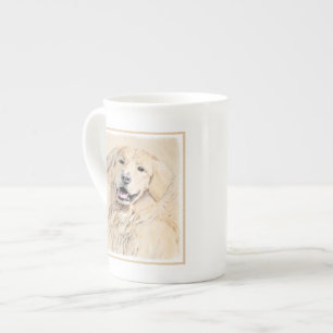 Golden Retriever Painting - Cute Original Dog Art Bone China Mug