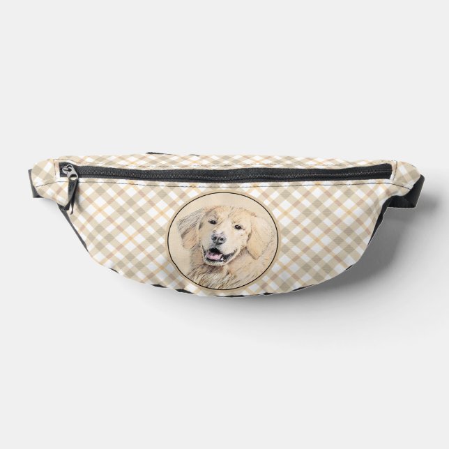 Golden Retriever Painting Cute Original Dog Art Bum Bags (Lay Down)