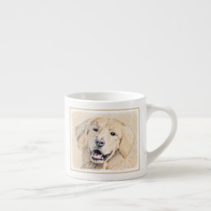 Golden Retriever Painting - Cute Original Dog Art Espresso Cup