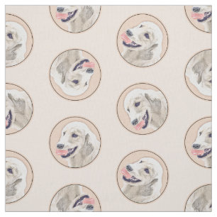 Golden Retriever Painting Cute Original Dog Art Fabric