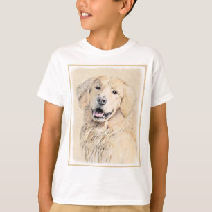 Golden Retriever Painting - Cute Original Dog Art T-Shirt