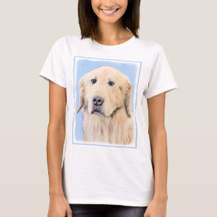 Golden Retriever Painting - Cute Original Dog Art T-Shirt