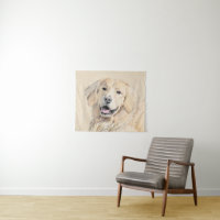 Golden Retriever Painting - Cute Original Dog Art