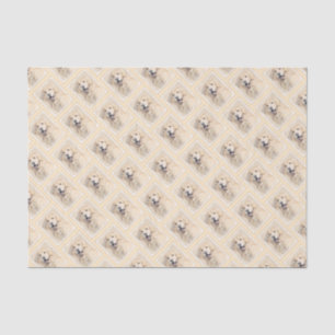 Golden Retriever Painting - Cute Original Dog Art Tissue Paper