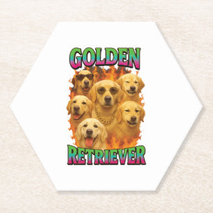 Golden Retriever Paper Coaster