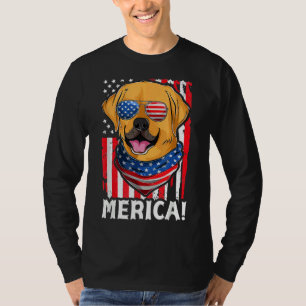Golden Retriever Patriotic Dog Apparel Usa Flag Me T-Shirt