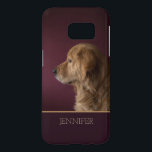 Golden Retriever Personalised Name | Dog<br><div class="desc">This design features a Golden Retriever dog with the option to personalise or delete the text name which is written in popular modern typography. 
#retriever #dog #personalised #tote #puppy #cute #gifts #fashion #Samsung</div>