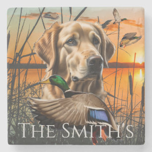 Golden Retriever Personalized Stone Coaster