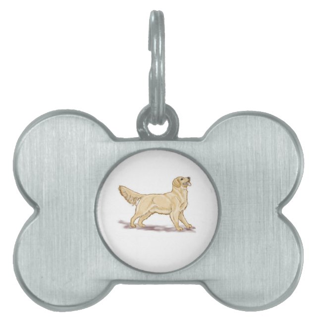 Golden Retriever Pet Name Tag (Front)