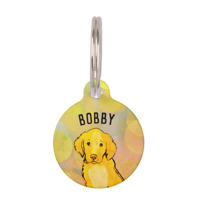 Golden retriever pet tag (Front)