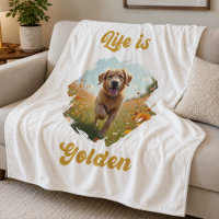 Golden Retriever Photo Life is Golden