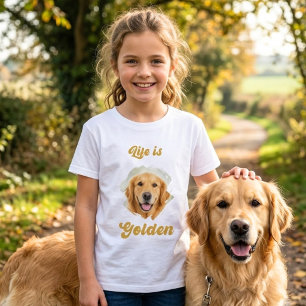 Golden Retriever Photo Life Is Golden Woman T-Shirt