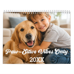 Golden Retriever photo Paw-sitive Vibes Only 2027 Calendar
