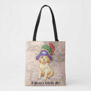 Golden Retriever Pirate Tote Bag