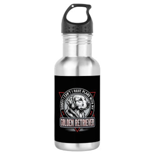 Golden Retriever Plans Dog Badge Design 532 Ml Water Bottle