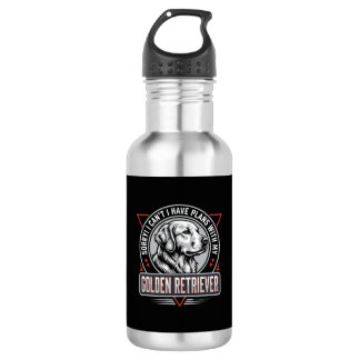 Golden Retriever Plans Dog Badge Design 532 Ml Water Bottle
