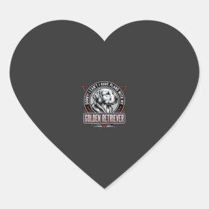 Golden Retriever Plans Dog Badge Design Heart Sticker