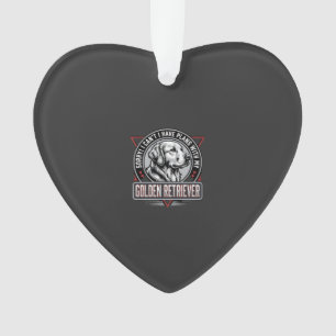 Golden Retriever Plans Dog Badge Design Ornament
