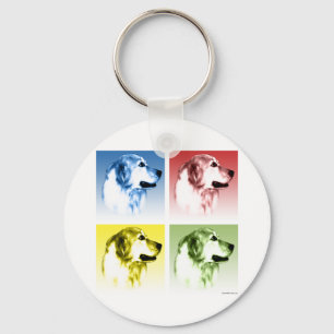 Golden Retriever Pop Key Ring