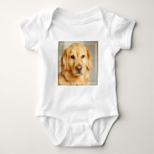 Golden Retriever Portrait Baby Bodysuit