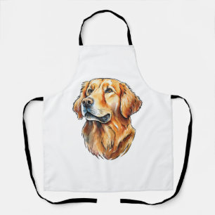 Golden Retriever Portrait Classic T-Shirt Apron