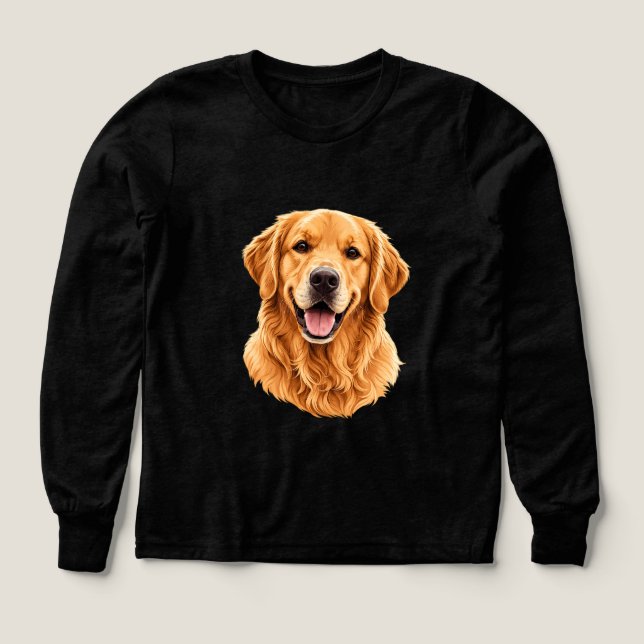 Golden Retriever Portrait Dog Illustration (Design Front)