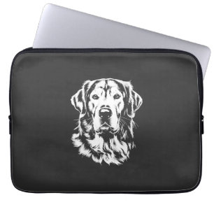 Golden Retriever Portrait Minimalist Apparel Laptop Sleeve