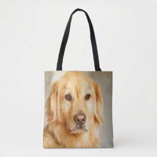 Golden Retriever Portrait Tote Bag