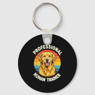 Golden Retriever Professional Human Trainer Funny  Key Ring