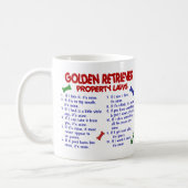 Golden Retriever Property Laws 2 Coffee Mug (Left)