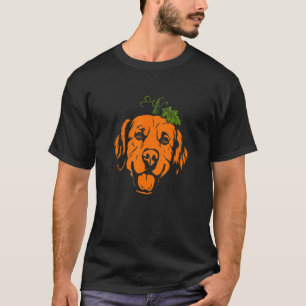Golden Retriever Pumpkin Halloween Dog T-Shirt