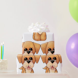Golden Retriever Puppy Adorable Dog Wrapping Paper