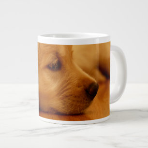 Golden Retriever Puppy Antoine Melancholy I Large Coffee Mug