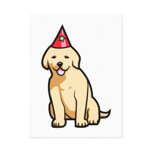 Golden Retriever Puppy Birthday Canvas Print