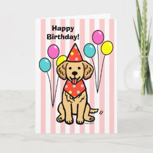 Golden Retriever Puppy Birthday Card