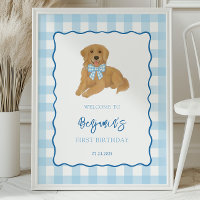 Golden Retriever Puppy Birthday Party Welcome