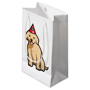 Golden Retriever Puppy Birthday Small Gift Bag