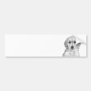 Golden Retriever Puppy Bumper Sticker