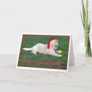 Golden Retriever Puppy Christmas Card Folded